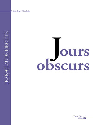 cover image of Jours obscurs